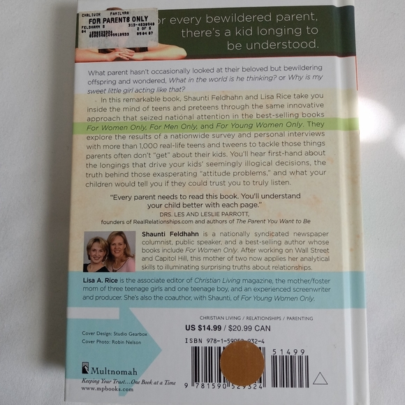 " For Parents Only " Book Parenting Teenagers Faith Based Christian Hardcover - Picture 7 of 8
